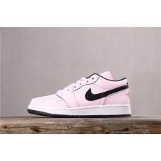 Clearance Excellence Women Air Jordan 1 low 555112-601 All Pink Black